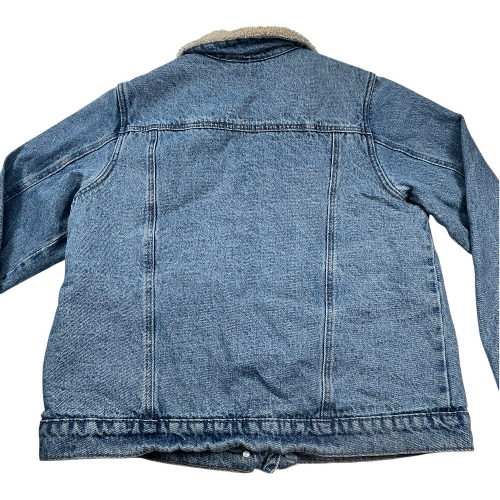 BP. Denim Oversized Trucker Jacket with Faux Shearling Collar Size XS (Women’s) - Picture 6 of 11